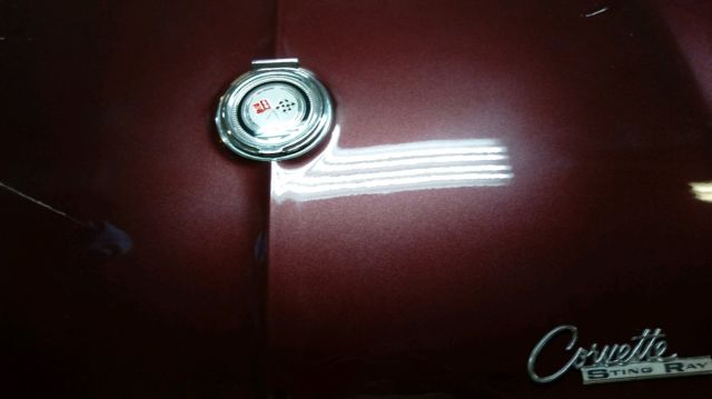 1965 Maroon Chevrolet Corvette Convertible