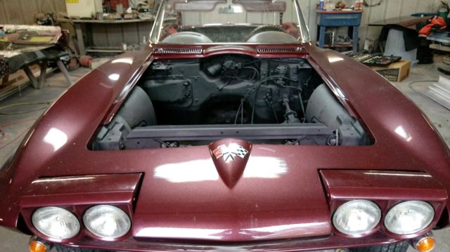 1965 Maroon Chevrolet Corvette Convertible
