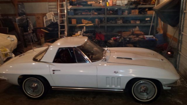 1965 White Chevrolet Corvette Convertible