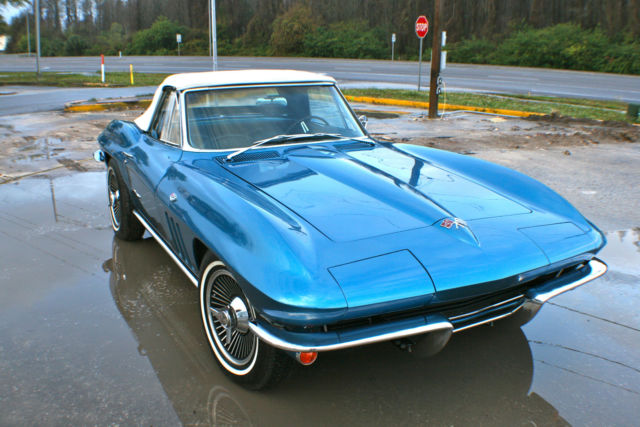 1965 Blue Chevrolet Corvette Convertible
