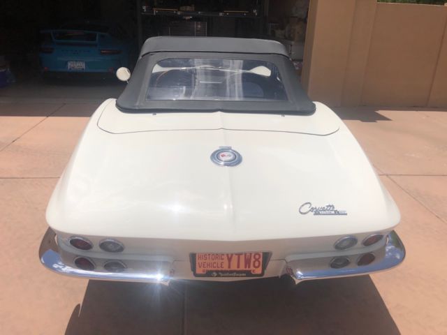 1965 White Chevrolet Corvette Convertible