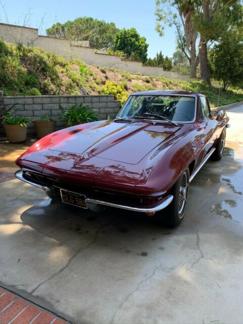 1965 Burgundy Chevrolet Corvette Coupe