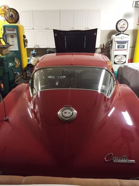 1965 rally red Chevrolet Corvette Coupe