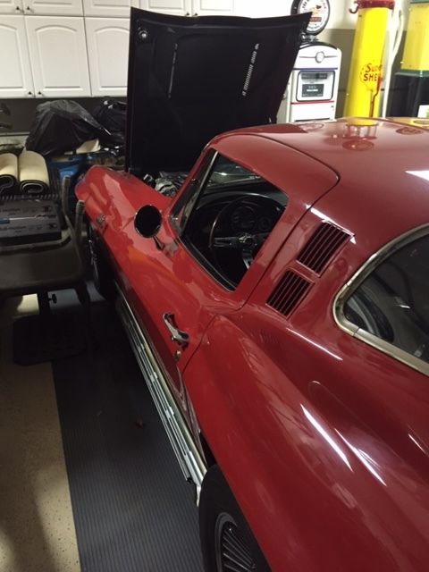 1965 rally red Chevrolet Corvette Coupe