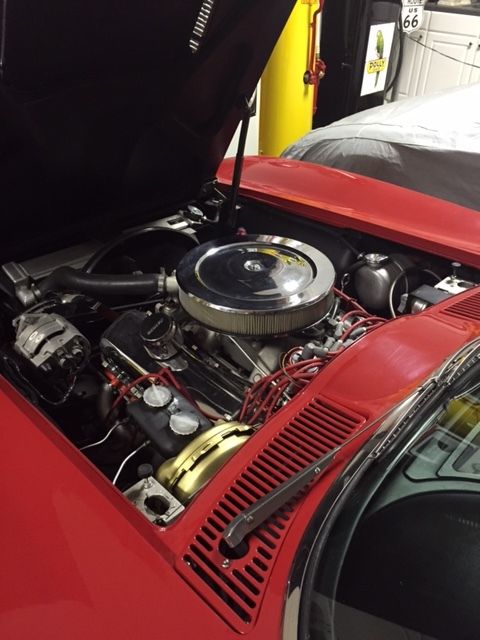 1965 rally red Chevrolet Corvette Coupe