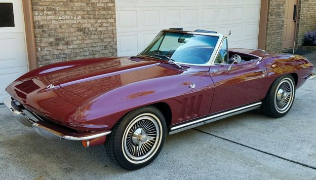 1965 Burgundy Chevrolet Corvette Convertible