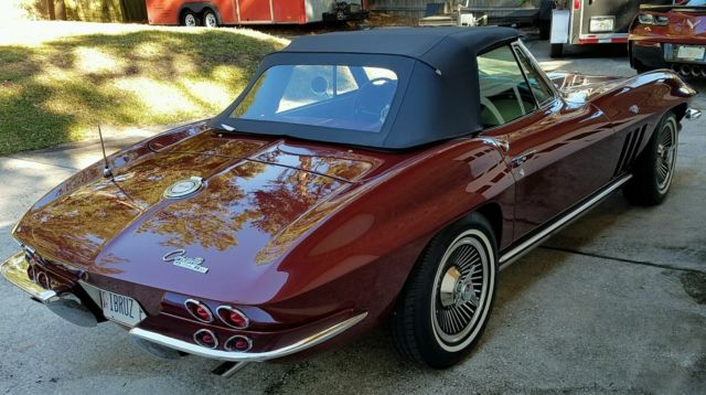 1965 Burgundy Chevrolet Corvette Convertible