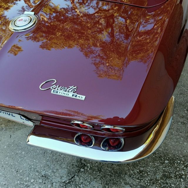 1965 Burgundy Chevrolet Corvette Convertible