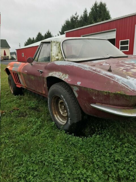 1965 Burgundy Chevrolet Corvette 2-door convertible