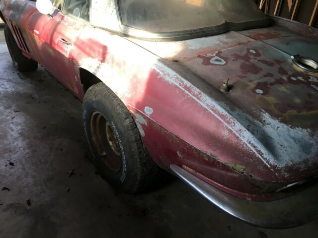 1965 Burgundy Chevrolet Corvette 2-door convertible