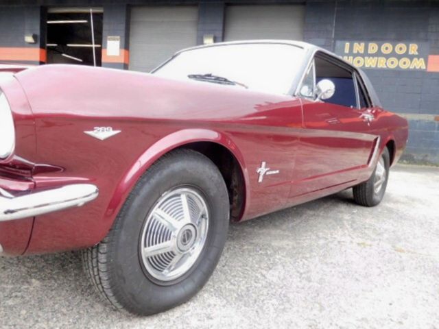 1965 Burgundy Ford Mustang Coupe