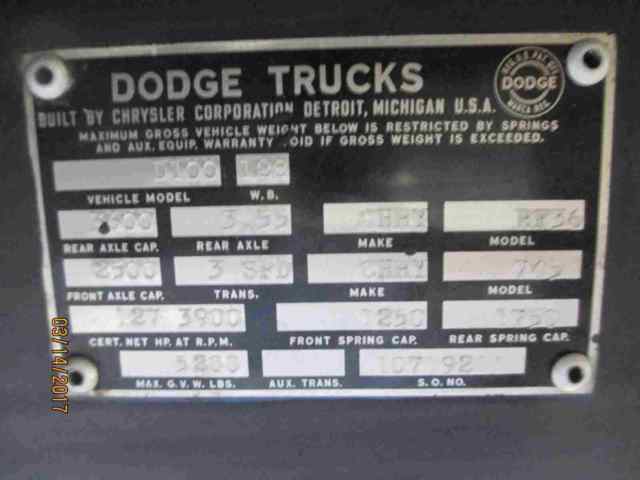 1965 Blue Dodge Other Pickups Step Side
