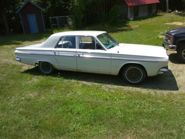 1965 White Dodge Dart Sedan