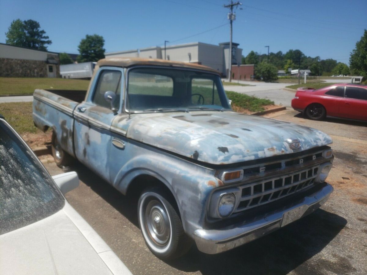 1965 White Ford F-100 long bed