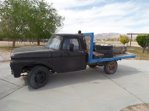 1965 Black Ford F-350 Flat Bed Pickup