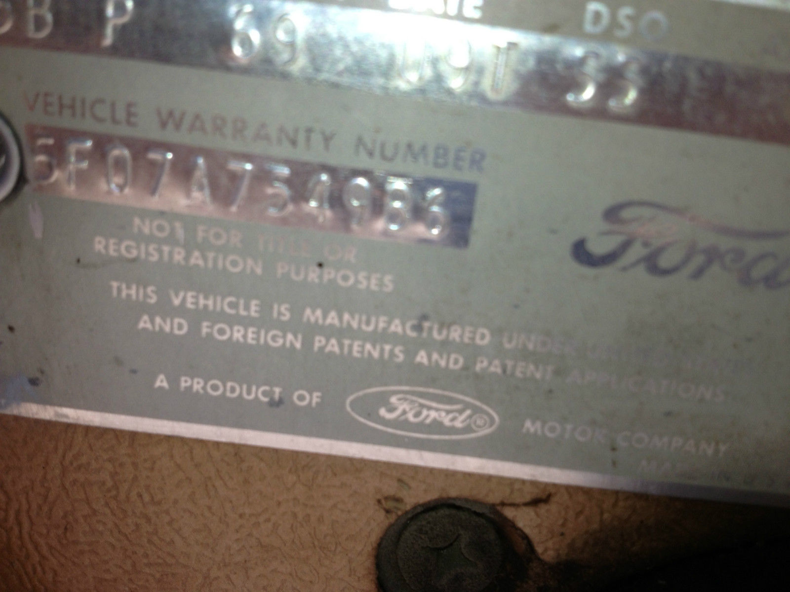 1965 Gold Ford Mustang Coupe