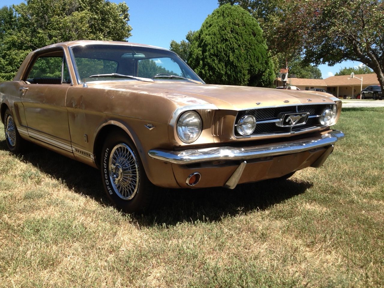 1965 Gold Ford Mustang Coupe