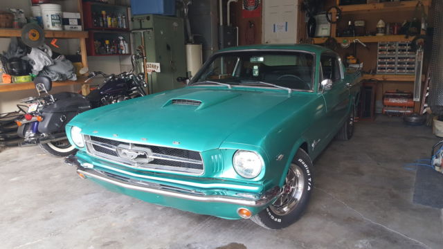 1965 Green Ford Mustang Fastback