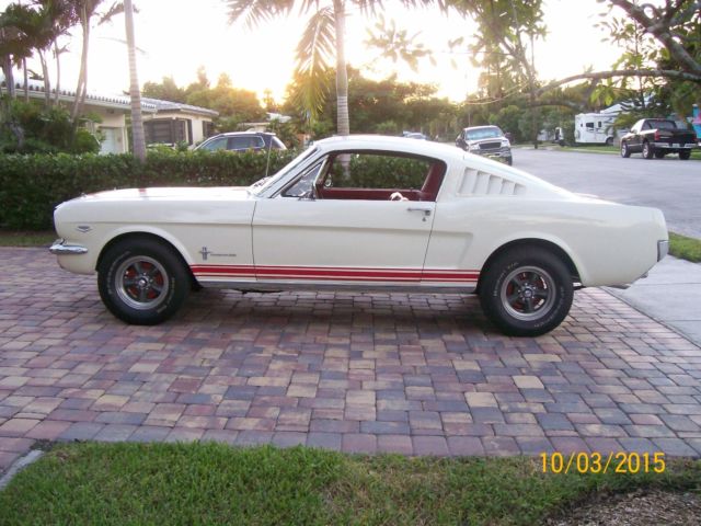 1965 White Ford Mustang Fastback