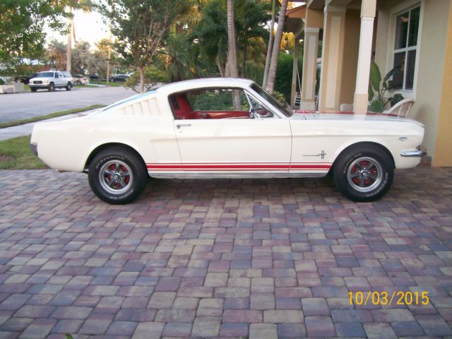 1965 White Ford Mustang Fastback