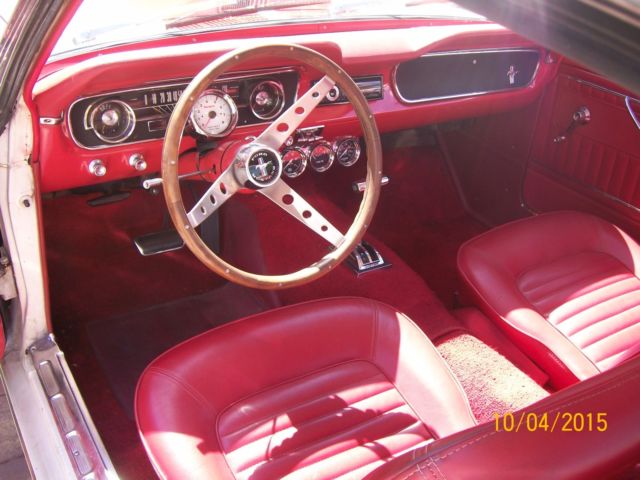 1965 White Ford Mustang Fastback
