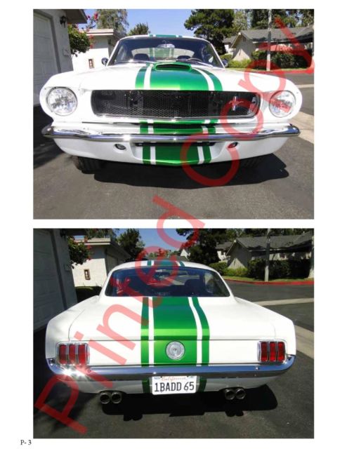 1965 White Ford Mustang Fastback