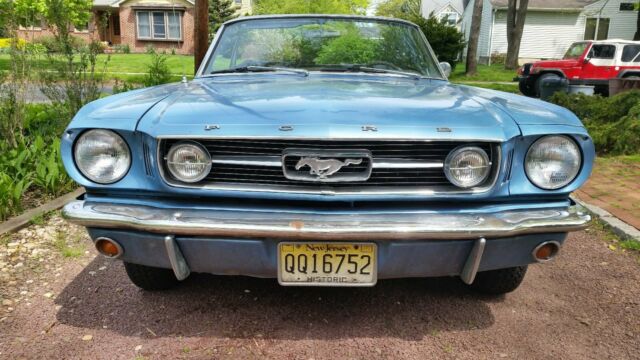 1965 Blue Ford Mustang Convertible