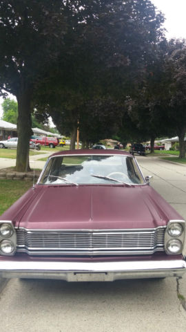 1965 Vintage Burgundy Ford Custom Sedan
