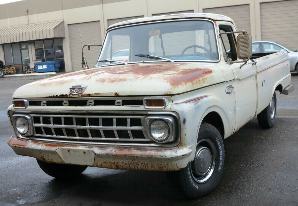 1965 Wimbledon white Ford F-100 Standard Cab Pickup