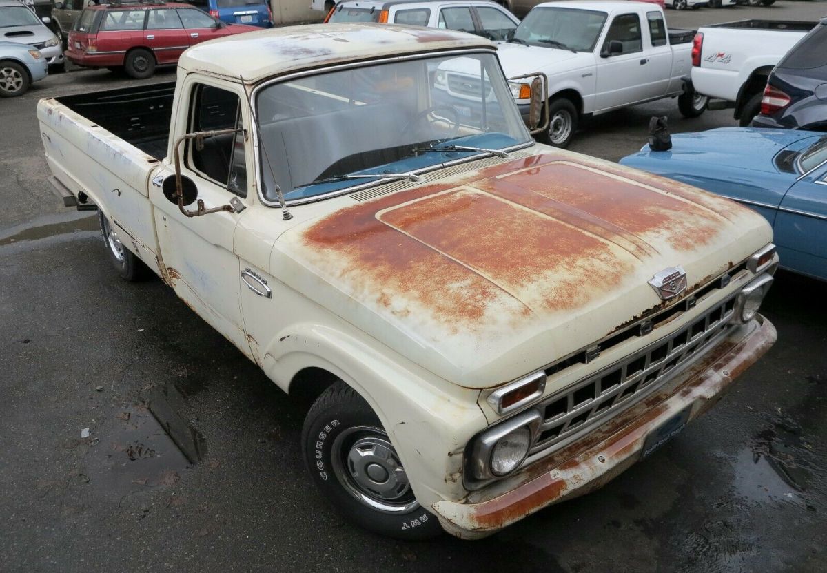 1965 Wimbledon white Ford F-100 Standard Cab Pickup