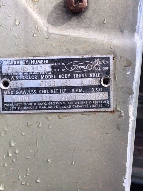 1965 patina Ford F-100