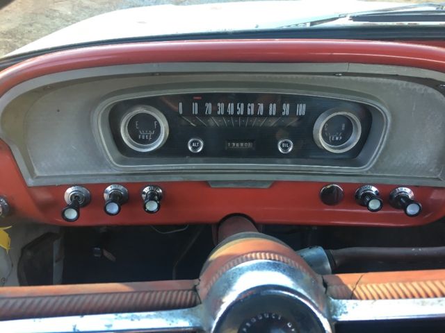 1965 White with some patina in areas. Ford F-100 Custom can short bed