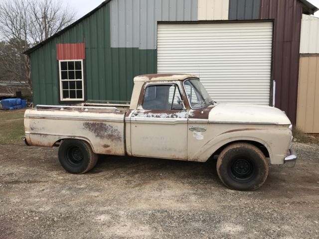 1965 White Ford F-100 Short bed pickup
