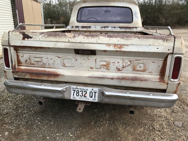 1965 White Ford F-100 Short bed pickup