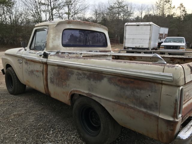 1965 White Ford F-100 Short bed pickup