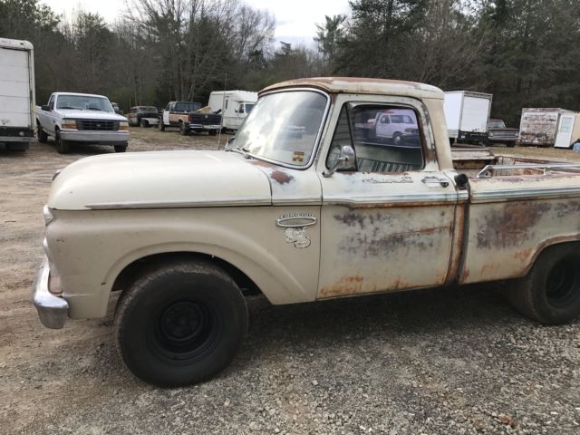 1965 White Ford F-100 Short bed pickup
