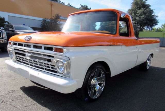 1965 Orange Ford F-100 Standard Cab Pickup