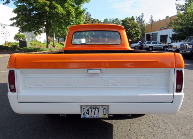 1965 Orange Ford F-100 Standard Cab Pickup