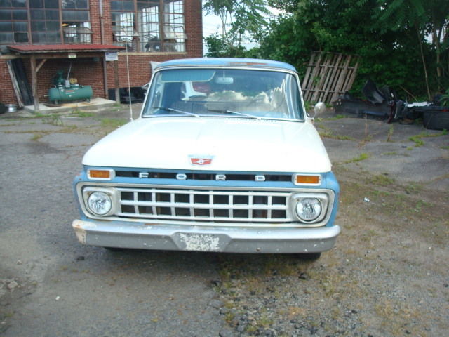 1965 Blue and White Ford F-100 Short Bed