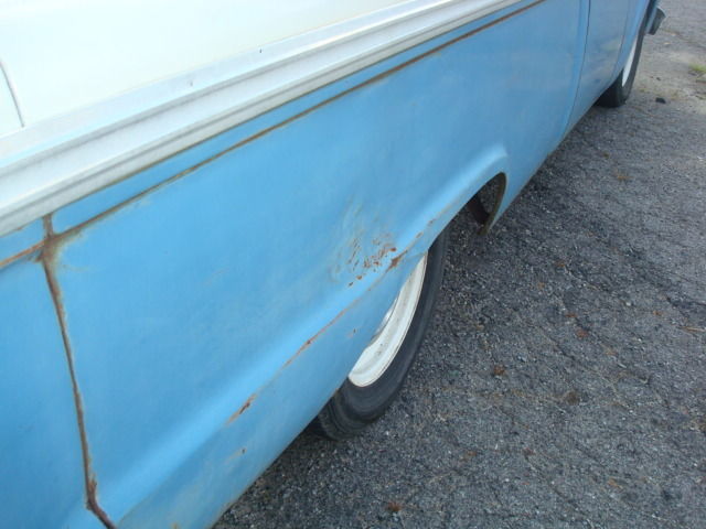 1965 Blue and White Ford F-100 Short Bed