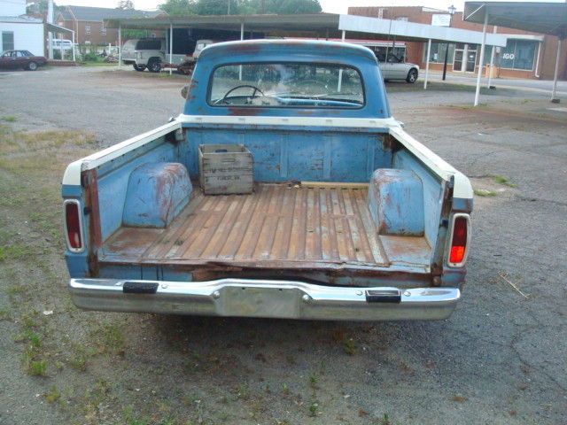 1965 Blue and White Ford F-100 Short Bed