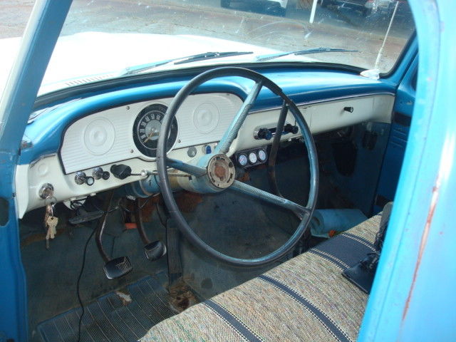1965 Blue and White Ford F-100 Short Bed