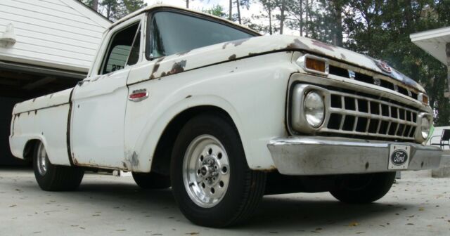 1965 White Ford F-100 Rat Rod