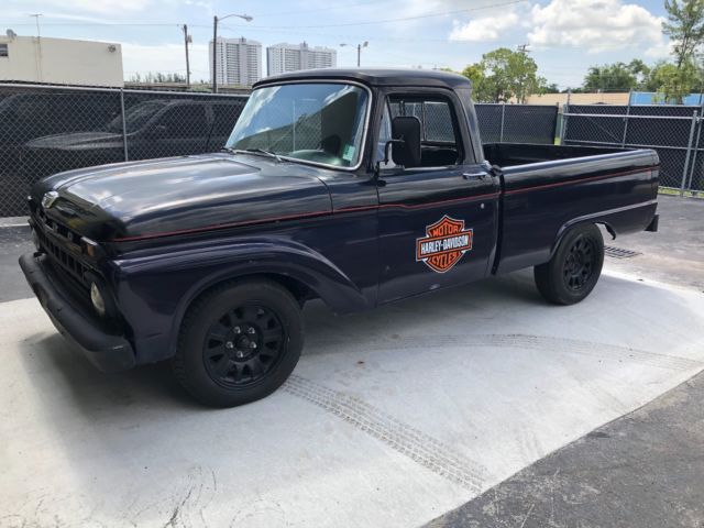 1965 Black Ford F-100 Cab & Chassis