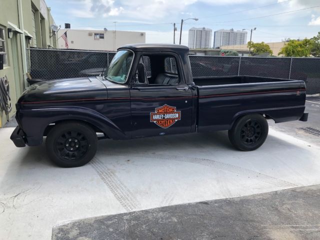 1965 Black Ford F-100 Cab & Chassis