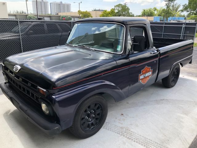 1965 Black Ford F-100 Cab & Chassis