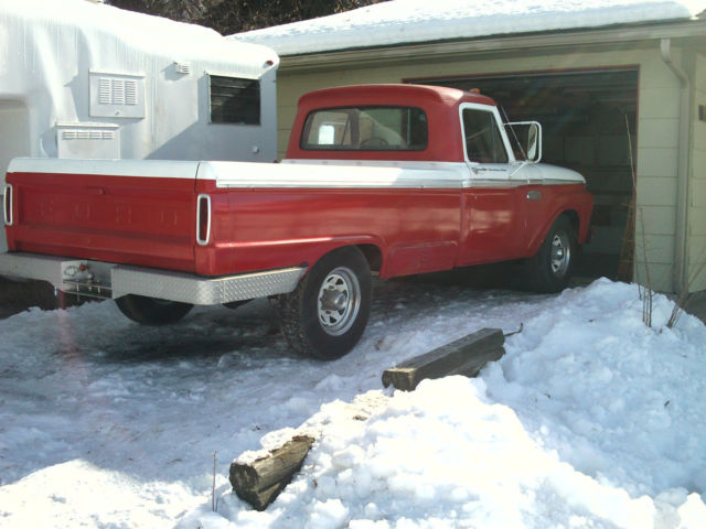 1965 Red Ford F-250 Long Bed