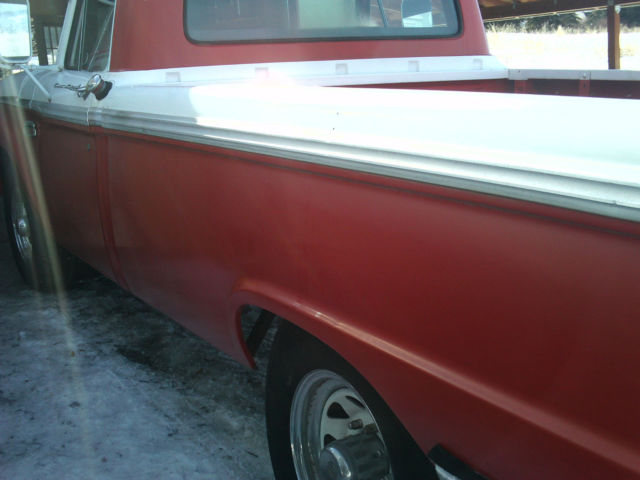 1965 Red Ford F-250 Long Bed