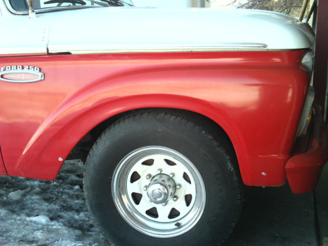 1965 Red Ford F-250 Long Bed
