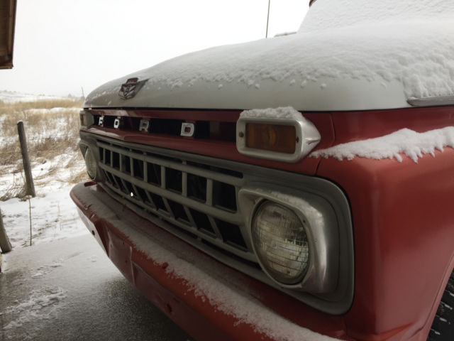 1965 Red Ford F-250 Long Bed